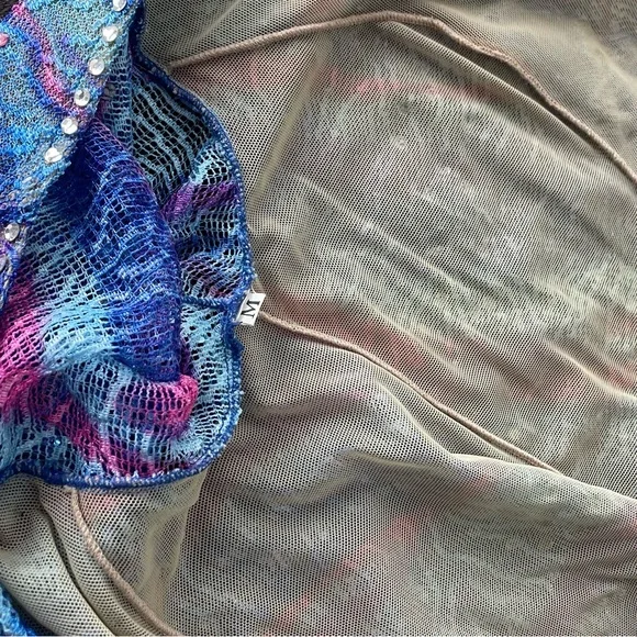 Vibrant Multicolor Ballroom Dance Dress - Picture 13 of 16